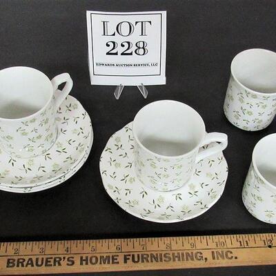 Vintage Meakin England Forget Me Not Cup and Saucers