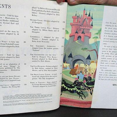 Vintage 1965 Walt Disney's Fantasyland Book, Hardcover