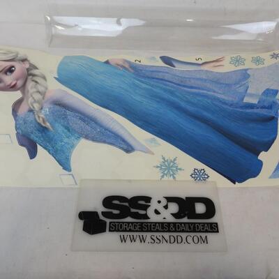 Frozen Anna & Elsa Snow Queen Large Stickers for Wall Decor. Incomplete