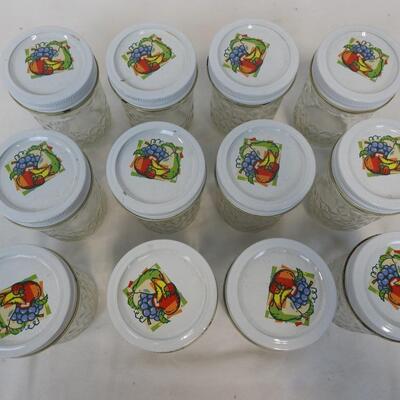 12 pc Jelly Canning Jars with Lids