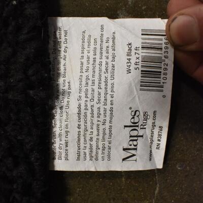 Black Area Rug, Maples Rugs, 6 ft. x 7 ft.