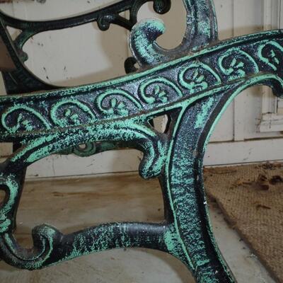 Vintage Berkeley Forge Cast Iron & Slat wood chair