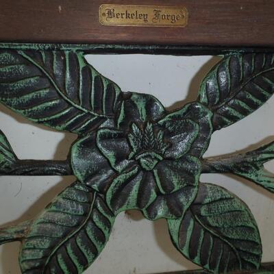 Vintage Berkeley Forge Cast Iron & Slat wood chair