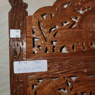 wooden 4 paneled room divider screen decor