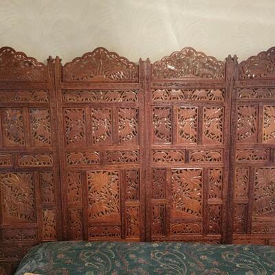 wooden 4 paneled room divider screen decor