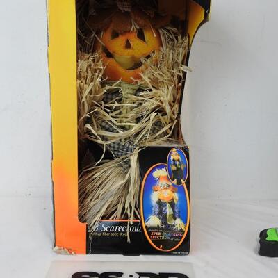 Multicolored Fiber Optic 48" Scarecrow - New, never used.