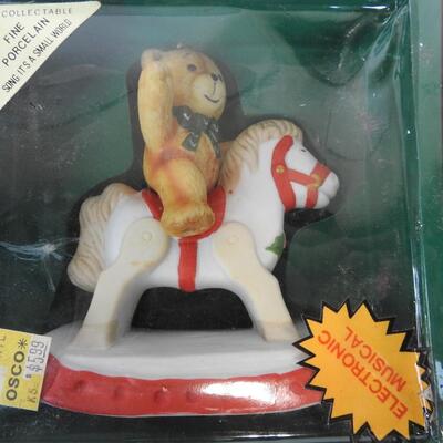 5 Musical Treasure Porcelain Hand Painted Christmas Decorations - New