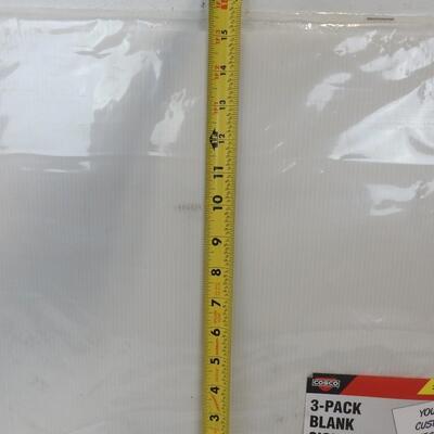 3 pack Black Yard Signs with Stake, 15" x 19" - New