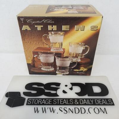Crystal Clear "Athens" 14 oz Mugs - New