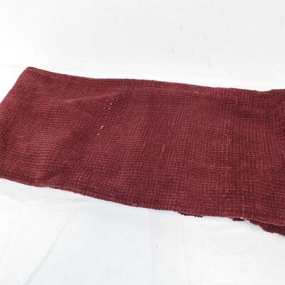 Burgundy Cotton Throw Blanket - New