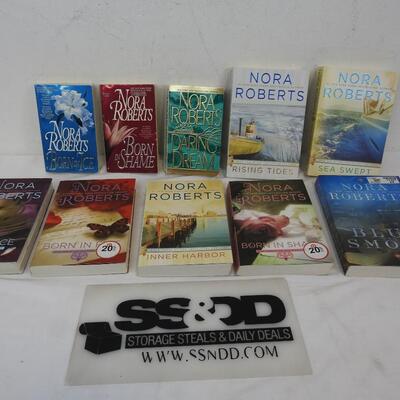 10 Nora Roberts Fiction Books, Born in Ice -to- Blue Smoke