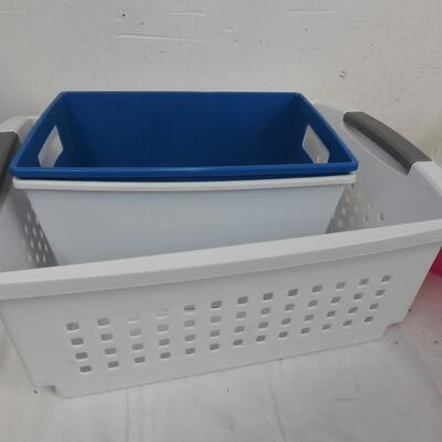 7 pc Organization, Baskets, Caddy, Crates, etc