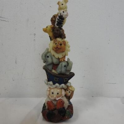 17 pc Glass Decorations with Basket, Cats, Fish, etc