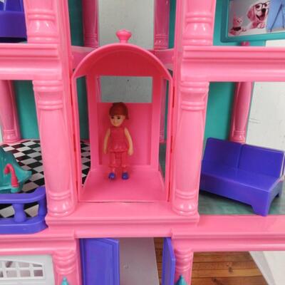 Doll House with Furniture, Car, RV, Man, Woman and Child