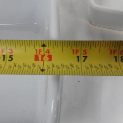 5 pc White Ceramic Trays, Good Condition