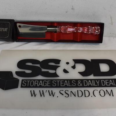 Maxam Black Forest Cutlery Cheese Cleaver with a Crystal Handle - New