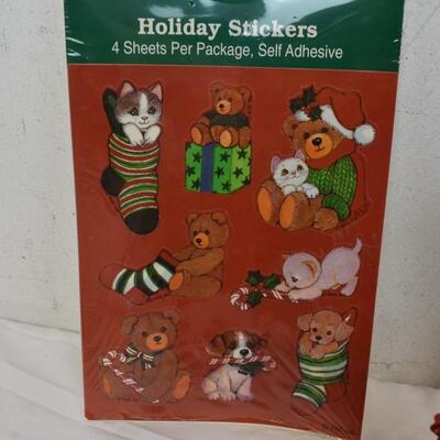 Trim a Home Bear & Ornaments, Stickers, Napkin Ring Set, Metal Tree Ornament