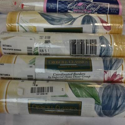 3 Pink Pattern Fabric, 20 Yardds Botanica Wall-Paper, Beads & Jewelry Kit - New