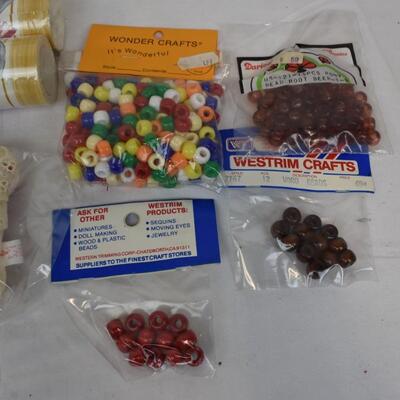 3 Pink Pattern Fabric, 20 Yardds Botanica Wall-Paper, Beads & Jewelry Kit - New