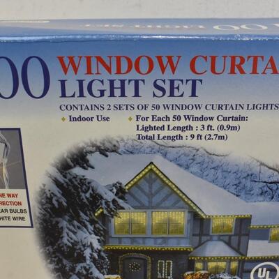 Indoor/Outdoor White Holiday Lights, 4 boxes - New