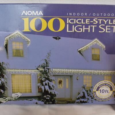 Indoor/Outdoor White Holiday Lights, 4 boxes - New