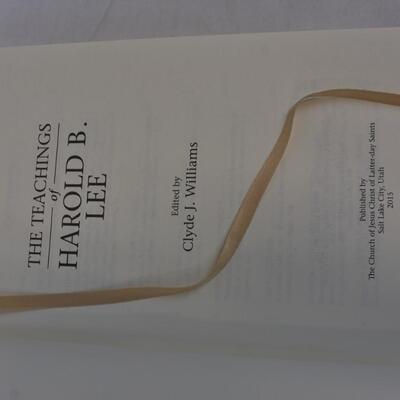 Hardcover Book "The Teachings of Harold B. Lee" Ribbon Bookmark, Gold Edge - New