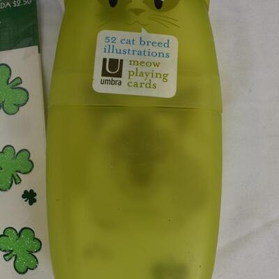 4 pc Kids Lot: FDNY Action Figure, Fairy Notebook, Stickers, Cat Cards- New