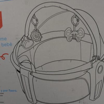 Fisher Price On The Go Baby Dome, Gray and Pink Colors - New