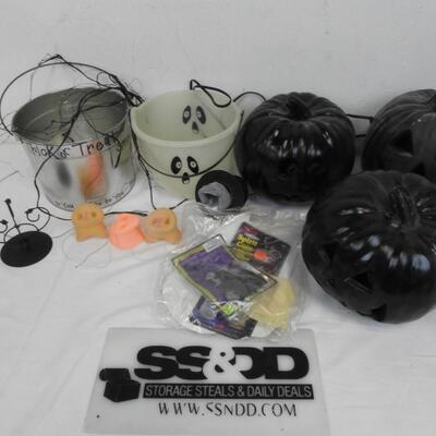 9+ Halloween Lot: Jack-O-Lanterns, Trick or Treat Buckets, Pig Noses