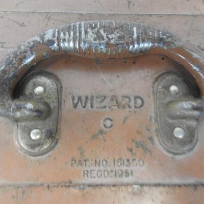 1951 Wizard Tool Box filled with 50 newer Craftsman and Cresent Sockets only.