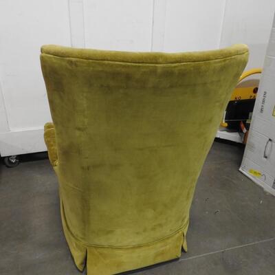 Green Floral Cushion Single Sofa Chair - Good Condition