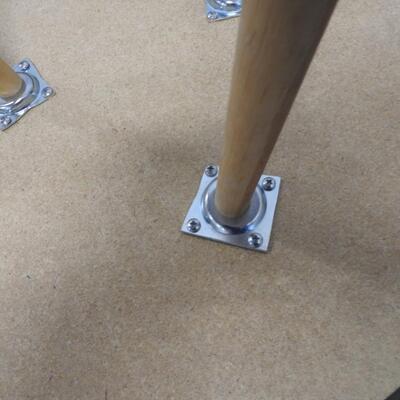 26" Tall Wood Table, 3 Legs, 20 Inch Circular Diamter Table - Good Condition
