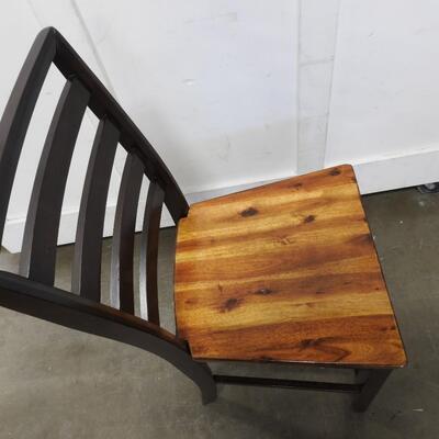 4 Chair Dining Room Set, Black Frame, Wood Design Seating - Great Condition