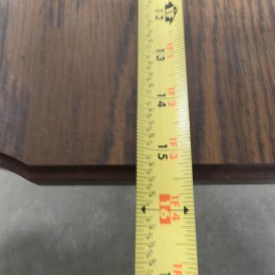 Small Wooden Table, Swirl Middle Pillar Design, 17 Inches Tall
