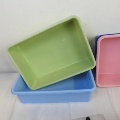 5 Kid Toy Bins, LIttle Tikes, Assorted Colors, Blue, Green, Pink