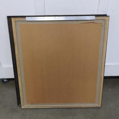 2 Large Mirrors with Black Frame, 38" x 34" and 38" x 36" - Good Condition