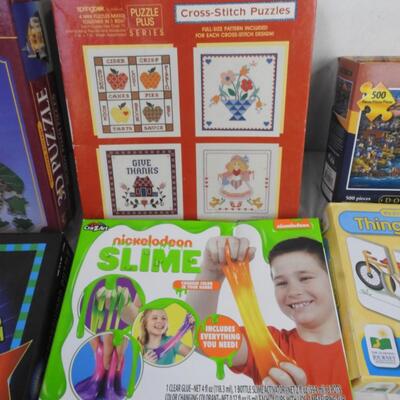 7 pc Puzzles, World's Largest Crossword Puzzle, Cross Stich Puzzles, 3D Puzzle