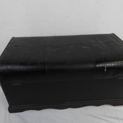 Wooden Brown and Black Chest