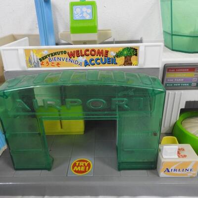 3 pc Large Toys, Hot Wheels, Airport, Mountain Train Tracks