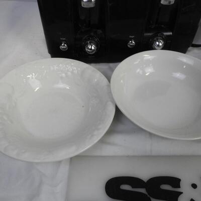 16 pc Kitchen, Sunbeam Toaster, international China Co, Ceramic Plates and Bowls
