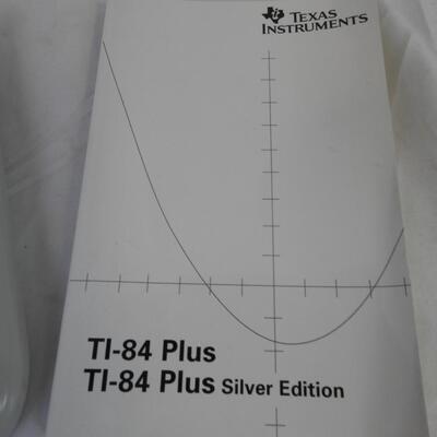 TI-84 Plus Silver Edition, Graphing Calculator, Works, With Manual