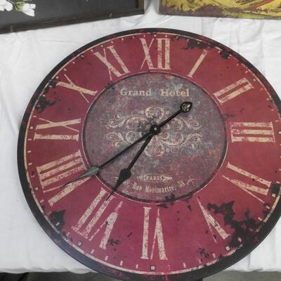 3 pc Large Home Decor, Grand Hotel Clock, Scratching Out A Living, Benjamin Gray