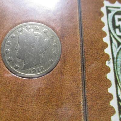 "The Forty Niners" Liberty Head "V" Nickel 7 Coin & 3 Stamp Set Coin Frame