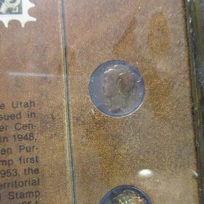 "The Pioneers" Mercury Dime - 8 Coins & 5 Stamps Framed