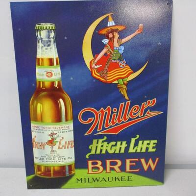 Miller High Life Brew Metal Sign