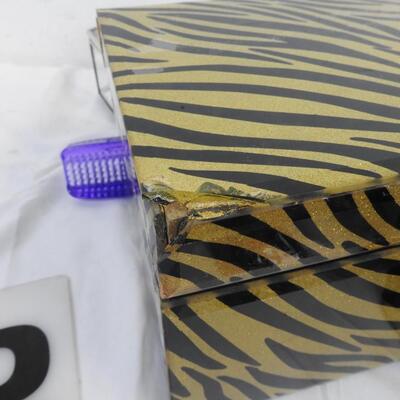 Personal Care Lot: PINK Bag, Acrylic Box, Scarves, Hair Curler