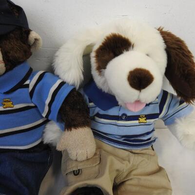 4 Build a Bear Stuffed Animals with 5 Complete Outfits - Good Condition