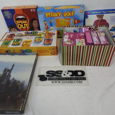 10 Puzzles and Games: Castle and Disney Puzzles, Speak out and Sticky Golf