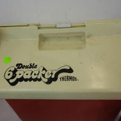 Double 6-packer Thermos Cooler, Bubba Pink Thermos, Baby Ute Camping Char etc.