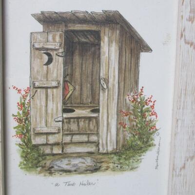 Martha Hinson Outhouses Framed Prints 9 1/2" x 7 1/2"